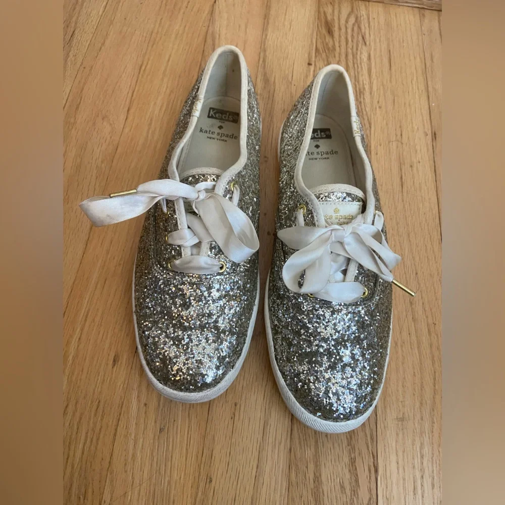 Keds x Kate Spade New York Champion Glitter Sneakers - 8.5 - Picture 13 of 14
